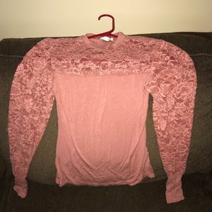 Coral Lace Shirt